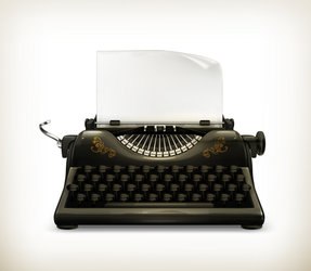 Typewriter, vector